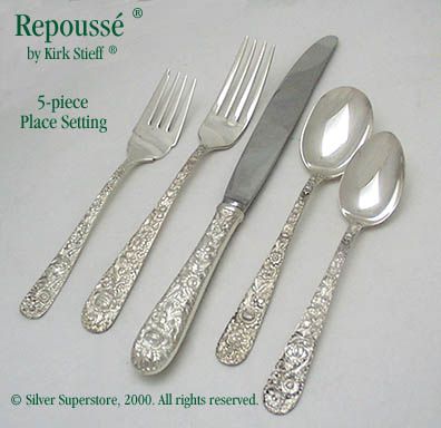 Golden Winslow by Kirk Sterling Silver Ice Cream Fork Custom Wallace Style