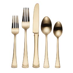 A photo of Portola Gold 5pc Place Setting