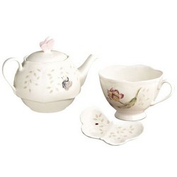 Butterfly Meadow Stacking Tea Set for One