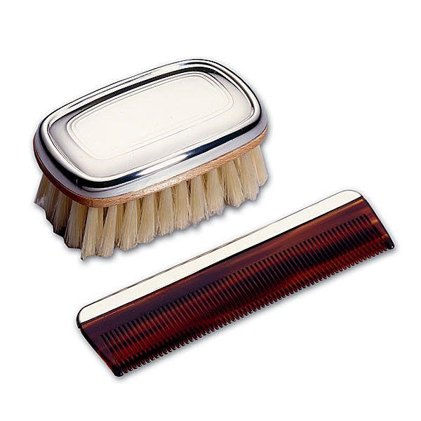 baby silver brush and comb set
