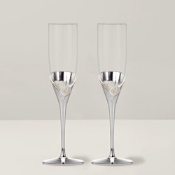 A photo of True Love Toasting Flutes (set of 2)