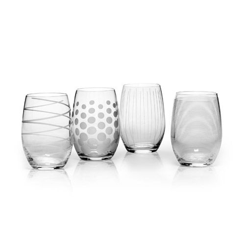 Mikasa Cheers Stemless Martini Glasses, Set Of 4