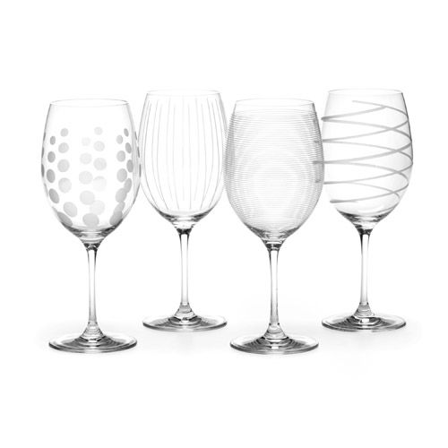 Mikasa Martini Glasses Cheers Set of 4 Etched Made in France 10 oz. New NO  BOX