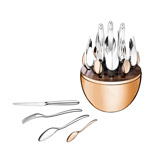 Christofle Mood Rose Gold Silverplate Flatware
