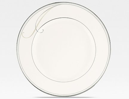 noritake platinum wave bread butter plat