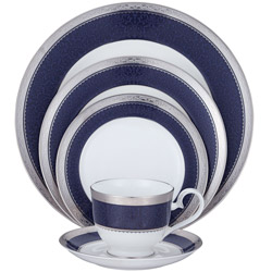 Noritake Odessa Cobalt Platinum Fine China