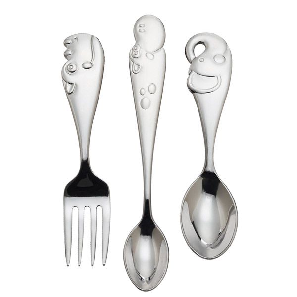 silver baby flatware