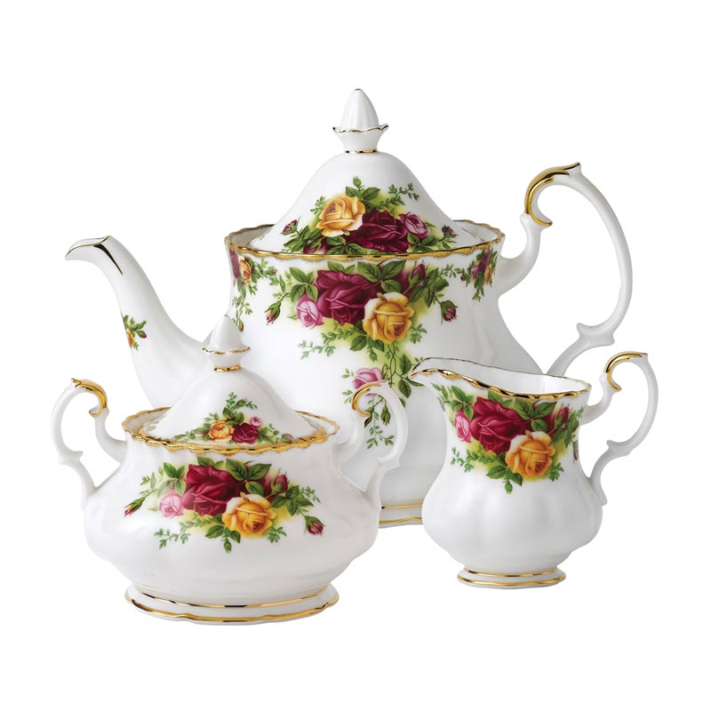 Royal Albert Old Country Roses China 3 Piece Tea Set