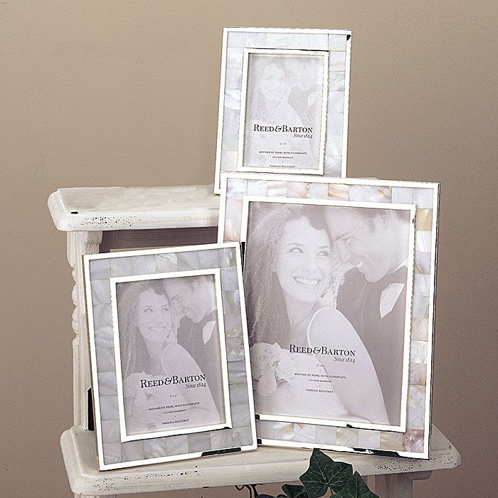 mother of pearl picture frame by reed and barton