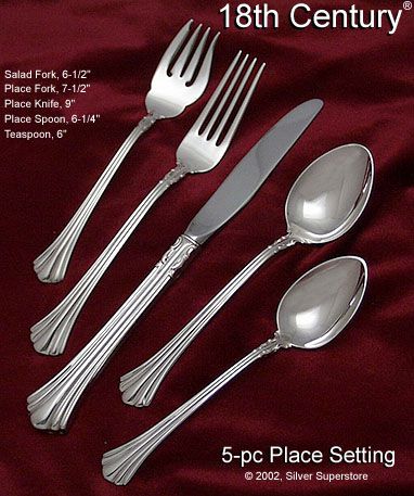 Reed And Barton 18th Century Sterling Flatware For Less Silver Reed And Barton 18th Century Sterling Silver Flatware 5 Pc