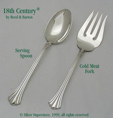 Reed And Barton 18th Century Sterling Flatware For Less Silver Reed And Barton 18th Century Sterling Silver Cold Meat Fork