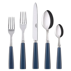 A photo of Icone Steel Blue 5pc Place Setting