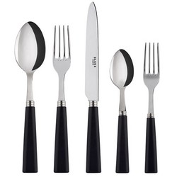 A photo of Nature Black Wood 5pc Place Setting