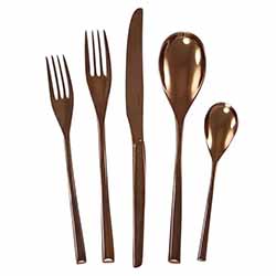 A photo of H-Art Copper 5pc Place Setting
