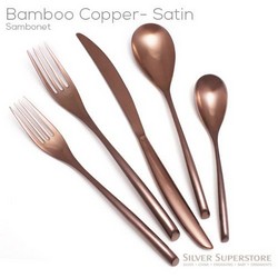 A photo of Bamboo Copper Satin 5pc Place Setting