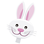 Pink and White easter bunny