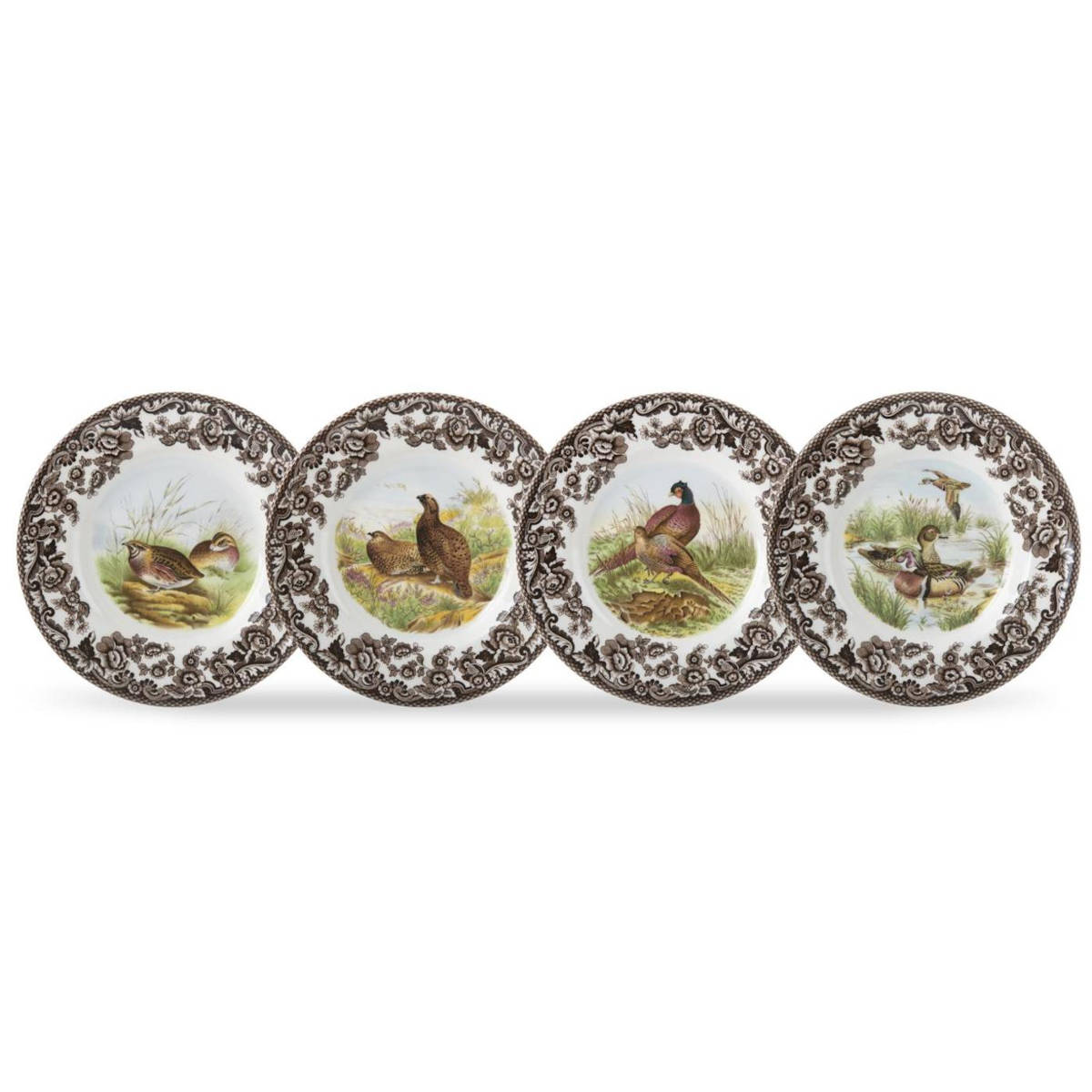 Canape Plates, Set of 4, Birds
