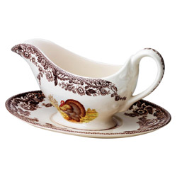 Woodland Turkey Sauce Boat and Stand, 11oz