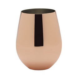 A photo of Copper Plated Stemless Goblet, 18oz
