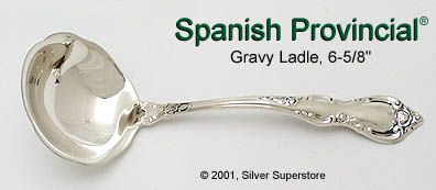 Spanish Provincial by Towle Sterling Silver Gravy Ladle 6 3//4/" Serving