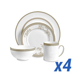 A photo of Vera Lace Gold 22pc Service for 4