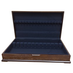 Distressed Wood Finish Flatware Chest, No Drawer