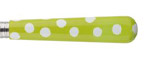 Sabre White Dots Lime Stainless Flatware