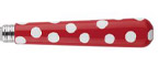 Sabre White Dots Red Stainless Flatware