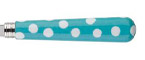 Sabre White Dots Turquoise Stainless Flatware