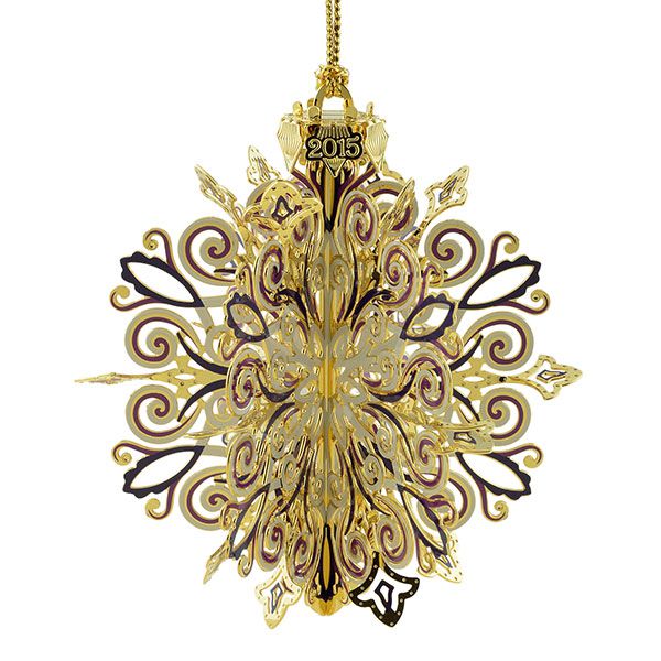 2015 ChemArt Annual Snowflake Brass Christmas Ornament - 2015 ChemArt Annual Snowflake Brass Christmas Ornament