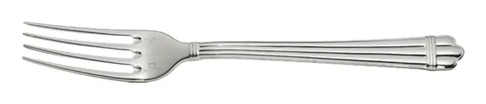Sterling silver column style dinner fork