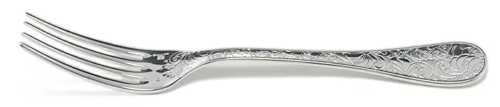 Floral style shiny fork