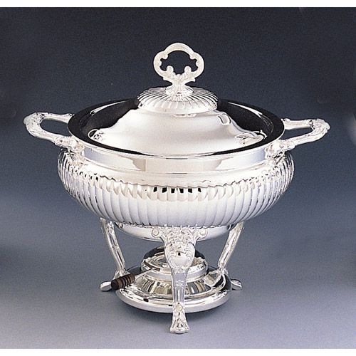 Elegance Silver Chafing Dish 3 Quart Size Plate Elegance Silver Chafing Dish 3 Quart