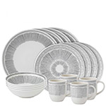 Ellen DeGeneres Charcoal Grey Lines Dinnerware 