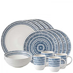 Ellen DeGeneres Cobalt Blue Chevron Dinnerware 