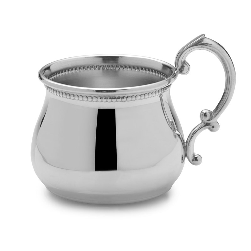 Empire Beaded Kettle Pewter Baby Cup