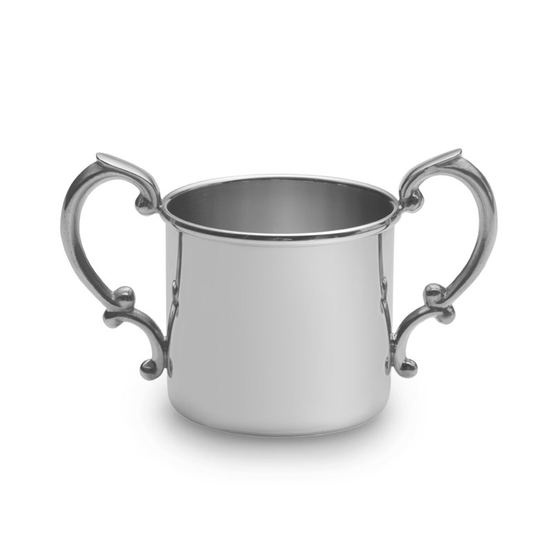 Empire Double Handle Pewter Baby Cup