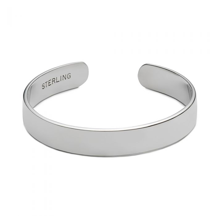 Sterling silver plain baby bracelet by Empire Silver.
