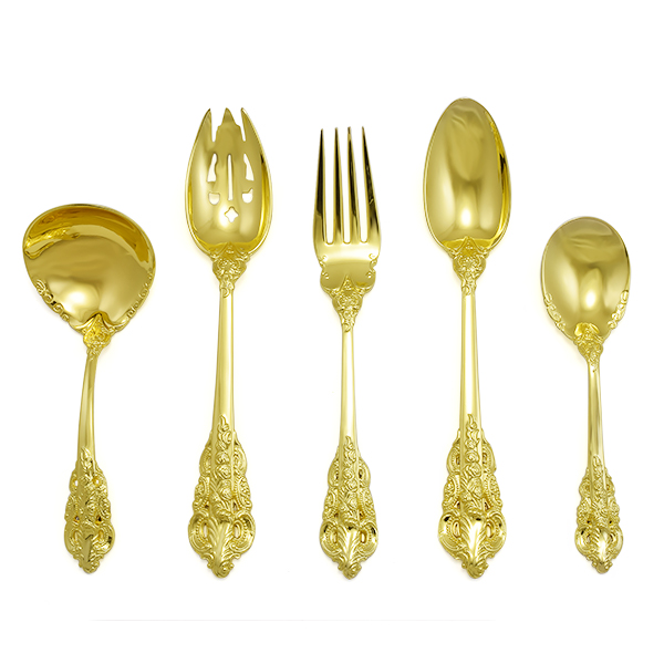 Godinger Gold Plate 20th Century Baroque Flatware