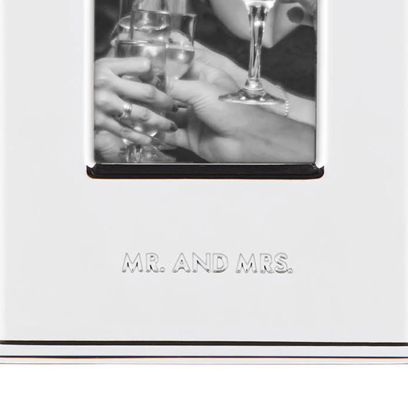Kate Spade Darling Point Picture Frame Ornament Mr And Mrs Silver Plate By