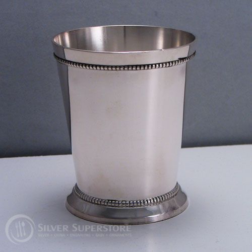 Mint Julep Cups By Elegance Silver Beaded Custom Engraving