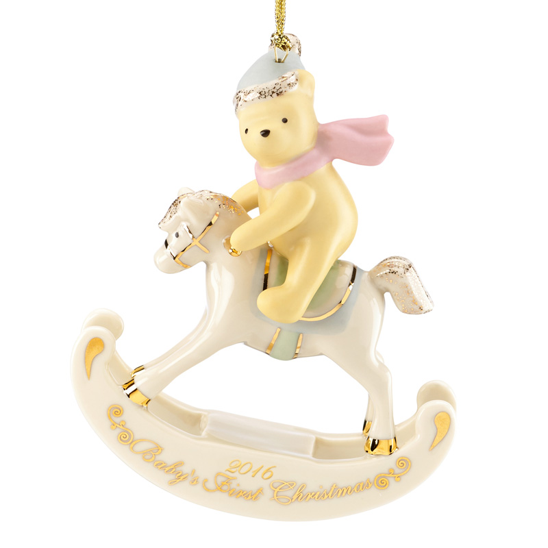2016 Baby's First Christmas, Winnie the Pooh | Lenox Christmas Tree Decoration | Winnie the
