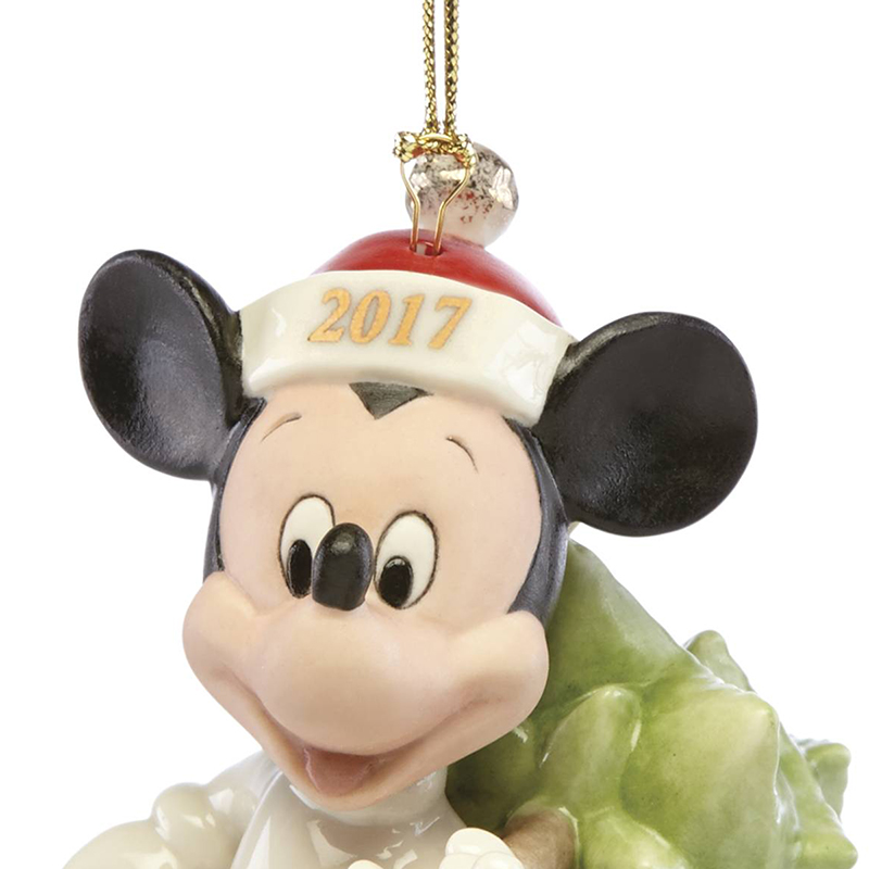 Lenox Disney 2017 Mickey Figurine Ornament Annual Trimming The Tree Mouse