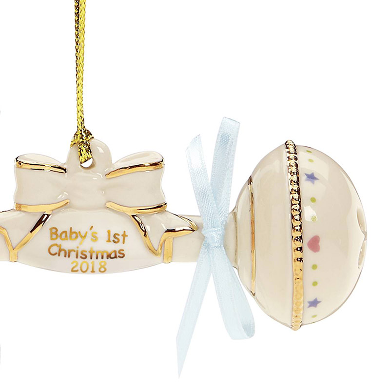 2018 baby 39 s first christmas ornament baby rattle lenox waterford christmas flutes sale