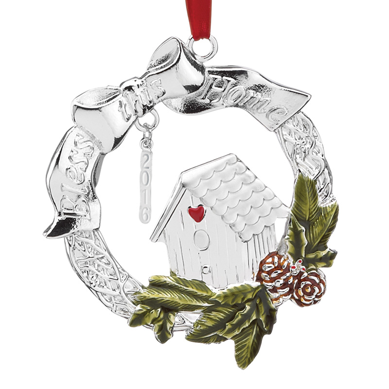 bless this home silver ornament 2016 lenox ornaments bags for christmas tree storage