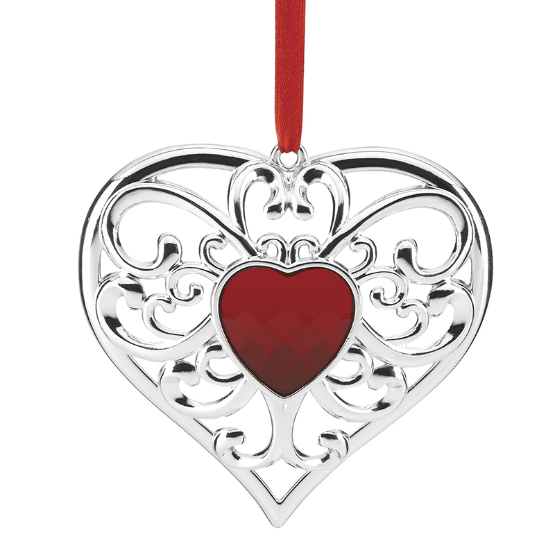 gemmed heart lenox christmas ornament