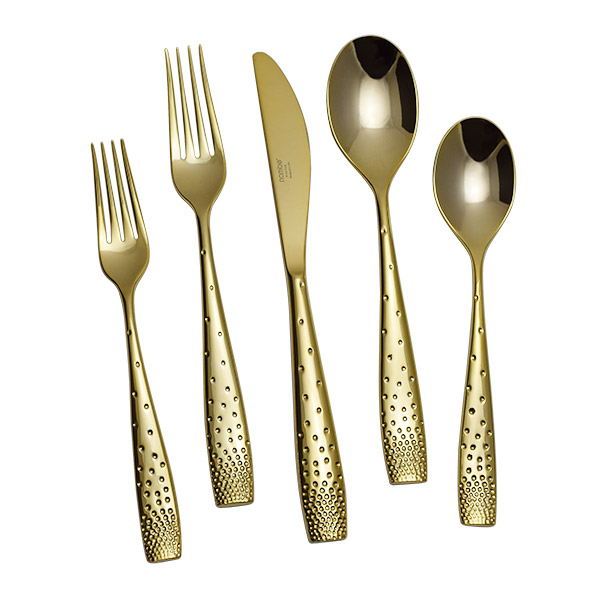 Dazzle Gold by Nambe, 18/10 Stainless flatware pattern