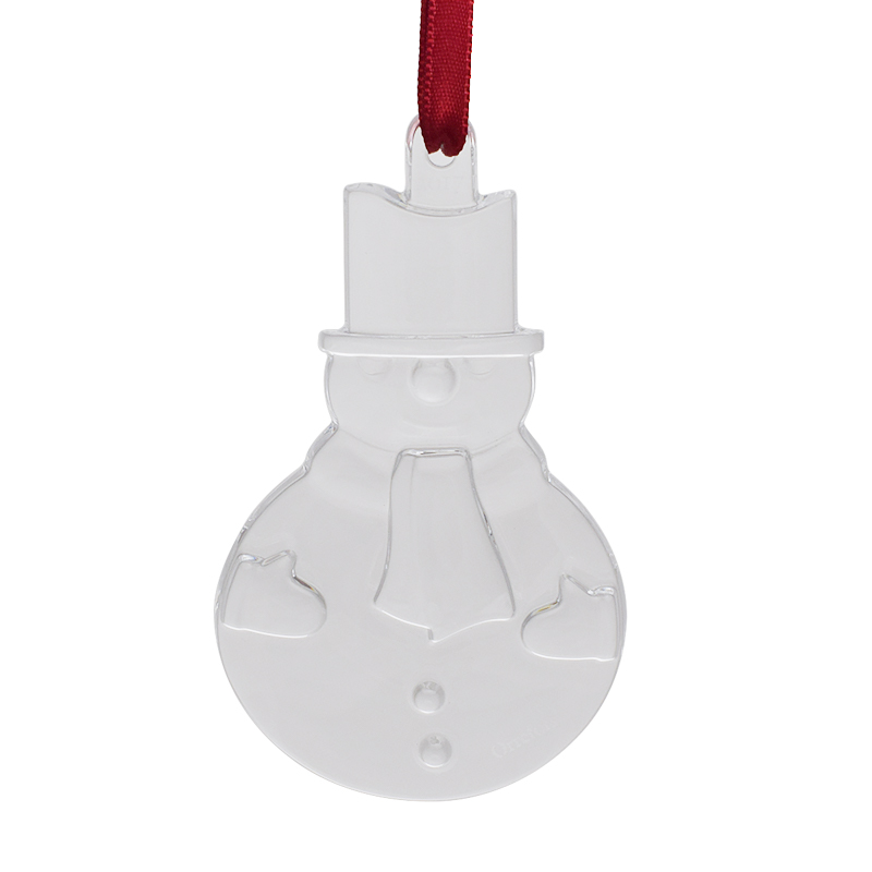 Orrefors Snowman Crystal Ornament 2017 Annual Silver Superstore 2017 Annual Christmas Ornament, Snowman | Orrefors Christmas Tree Decoration | Christmas Snowman - Orrefors Snowman Crystal Ornament 2017 Annual Silver Superstore