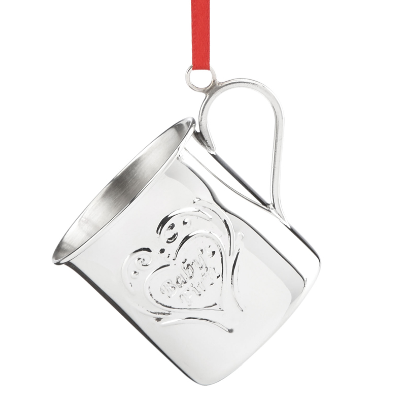 sterling silver baby's first christmas ornament