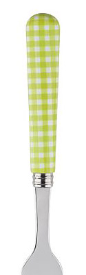 Sabre Gingham Lime Stainless Steel Flatware Silverware